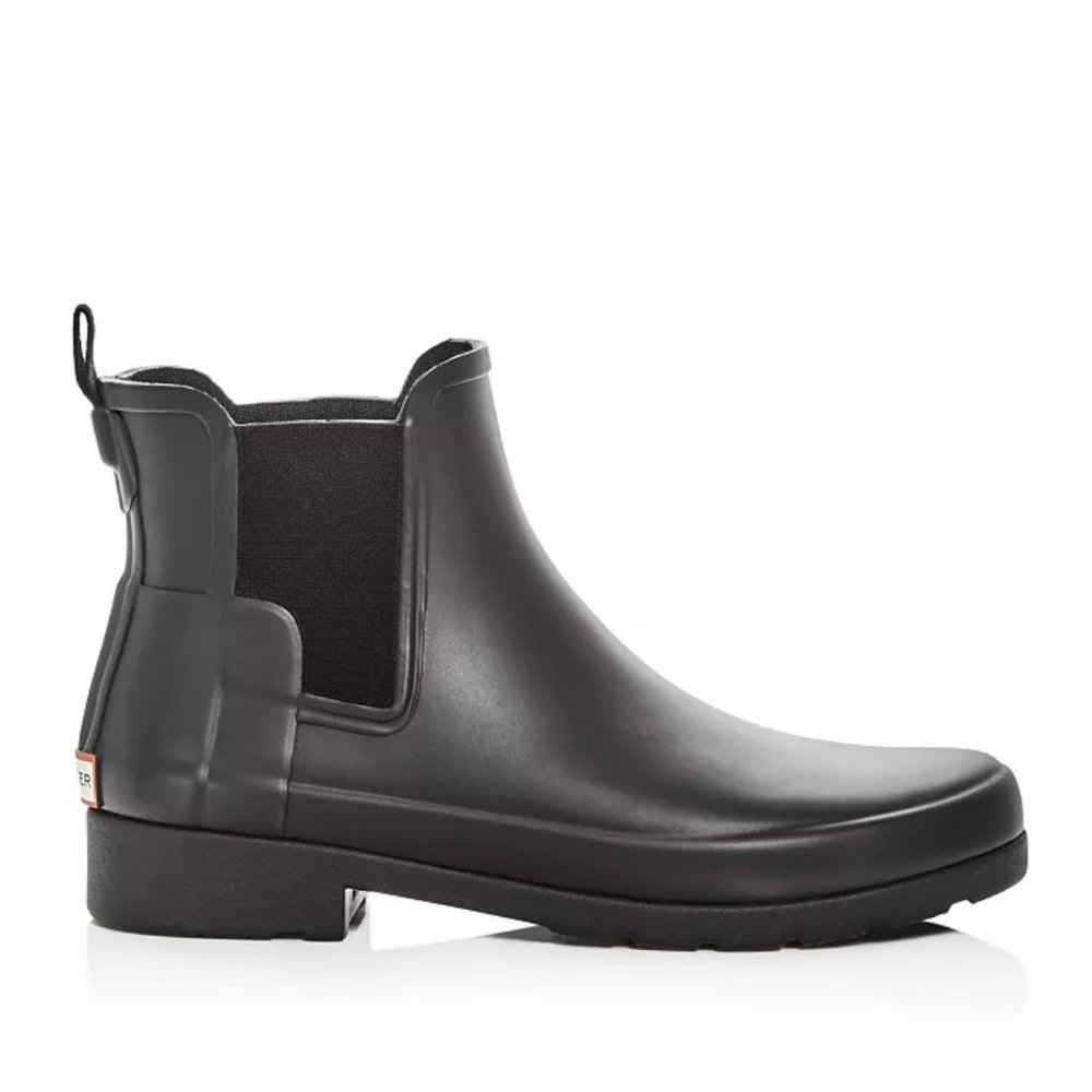 Hunter Original Refined Chelsea Boot | Matte Black | Size 6